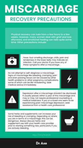 miscarriage recovery precautions foul discharge