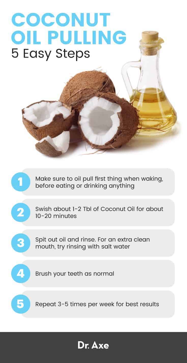 Oil pulling coconut oil - Dr. Axe