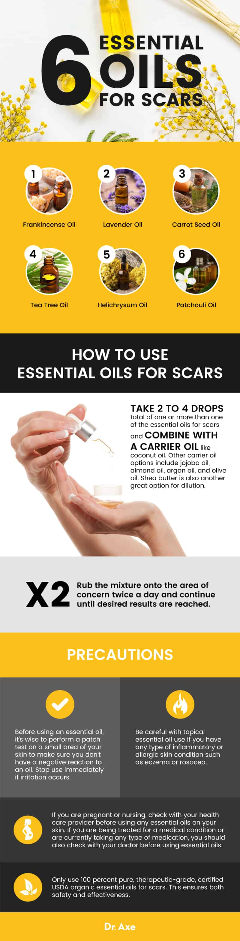 6 essential oils for scars - Dr. Axe
