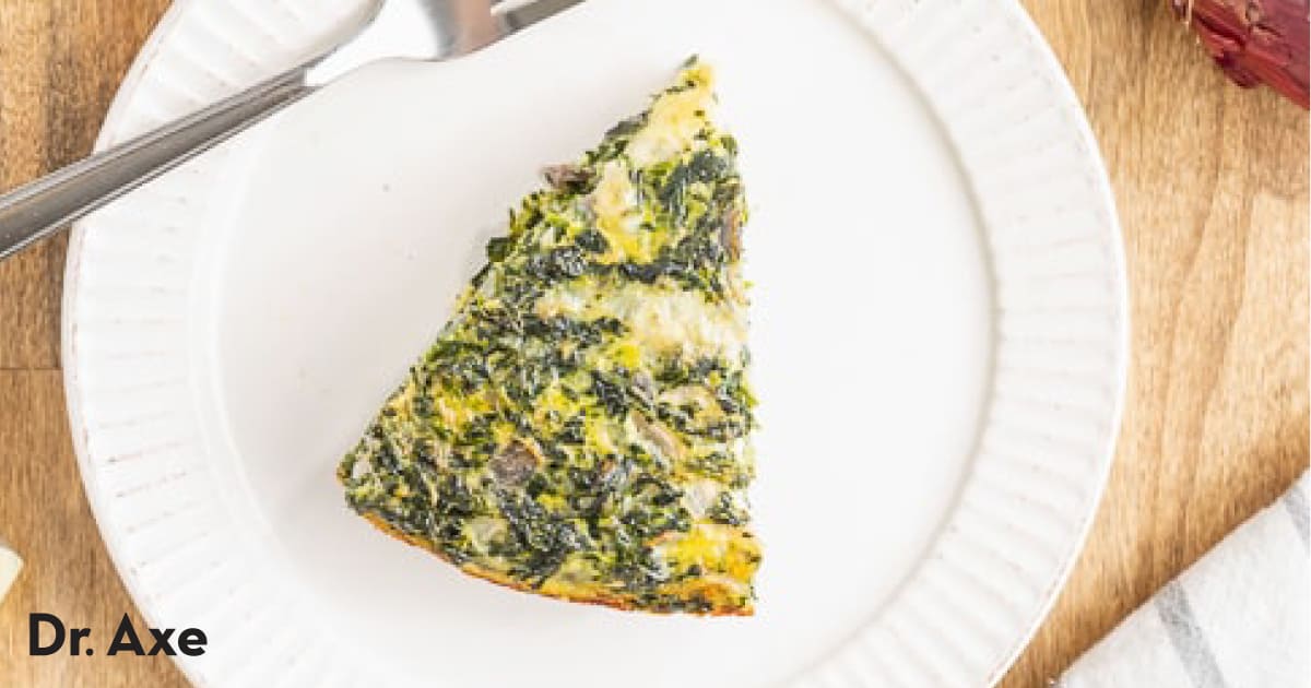 Crustless Spinach Quiche Recipe (Keto DietApproved) Dr. Axe