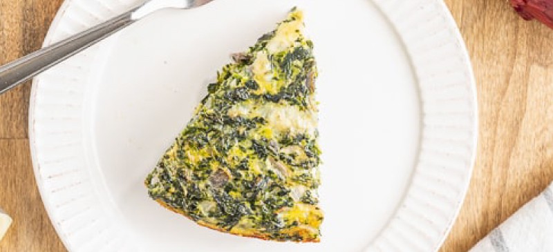 Crustless spinach quiche - Dr. Axe