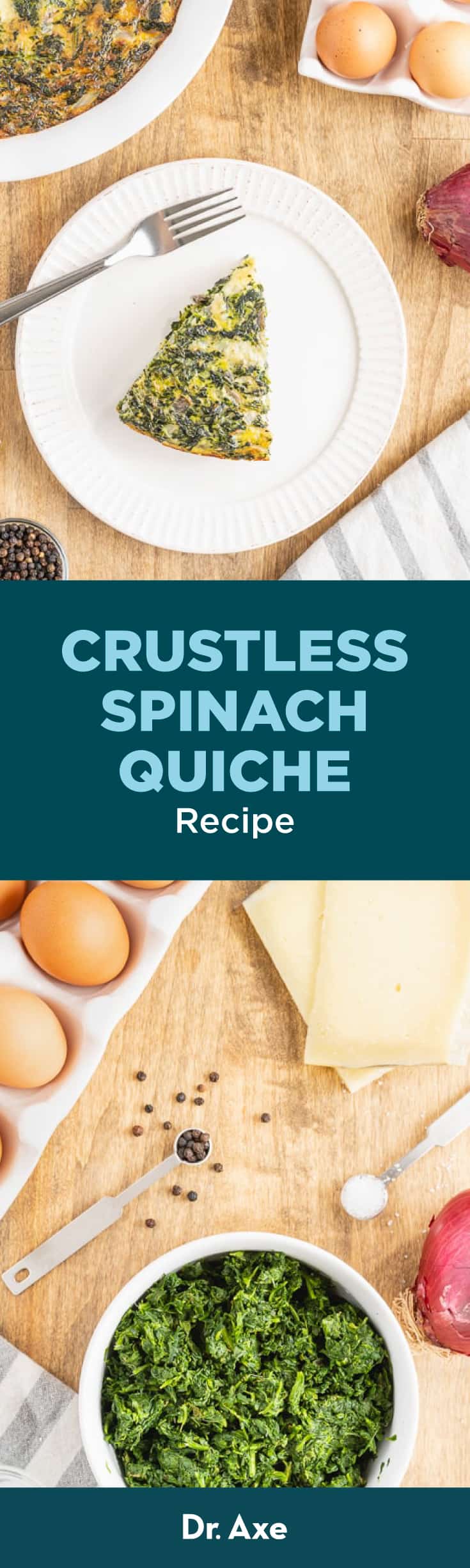 Crustless Spinach Quiche Recipe Dr. Axe