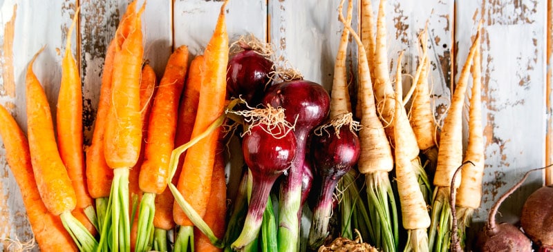 root vegetables growing