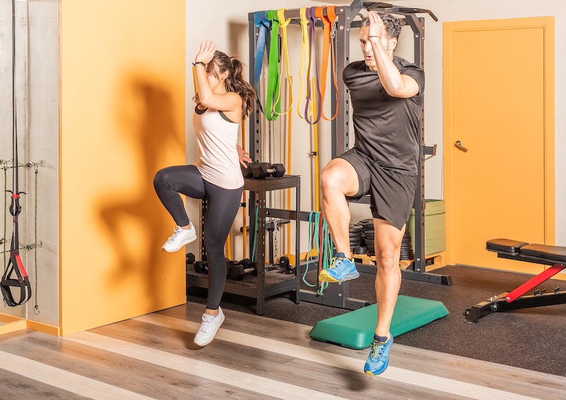Jumping lunges