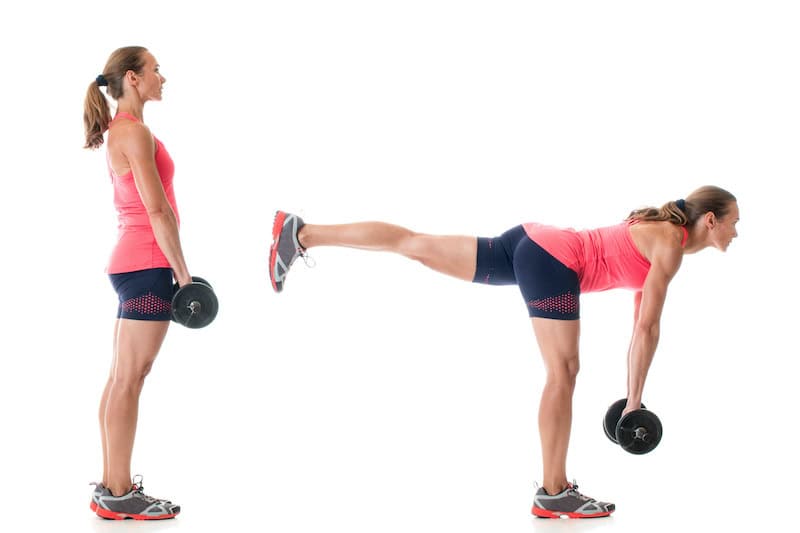 Single-leg Romanian deadlifts