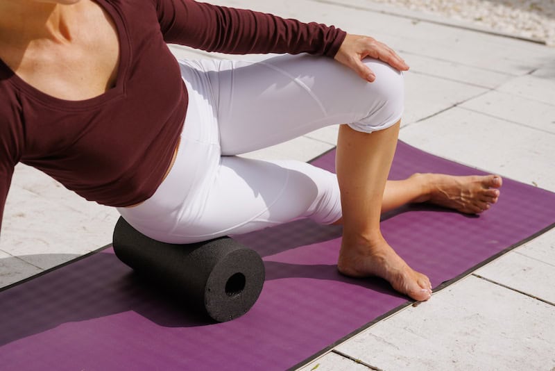 Foam rolling IT band