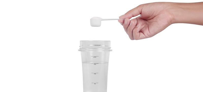 Clear protein powder
