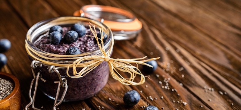 Blueberry lemon chia seed pudding recipe